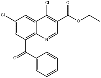 ETHYL 8-BENZOYL-4,6-DICHLORO-3-QUINOLINECARBOXYLATE Struktur