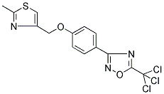 3-(4-[(2-METHYL-1,3-THIAZOL-4-YL)METHOXY]PHENYL)-5-(TRICHLOROMETHYL)-1,2,4-OXADIAZOLE Struktur