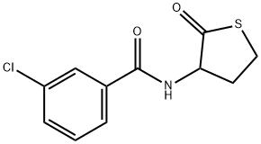 3-CHLORO-N-(2-OXOTETRAHYDRO-3-THIOPHENYL)BENZENECARBOXAMIDE Struktur