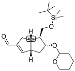 3-FORMYL-6-(S)-T-BUTYL- DIMETHYLSILOXYMETHYL-7-(R)-TETRAHYDROPYRANYLOXY-(1S,5S)-BICYCLO-(3,3,0)-OCT-2-(E)-ENE Struktur