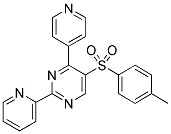 5-[(4-METHYLPHENYL)SULPHONYL]-2-(PYRIDIN-2-YL)-4-(PYRIDIN-4-YL)PYRIMIDINE Struktur