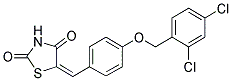 5-((E)-(4-[(2,4-DICHLOROBENZYL)OXY]PHENYL)METHYLIDENE)-1,3-THIAZOLANE-2,4-DIONE Struktur