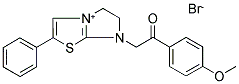 1-(4-METHOXYPHENYL)-2-(2-PHENYL-5H,6H,7H-IMIDAZO[2,1-B][1,3]THIAZOL-4-IUM-7-YL)ETHAN-1-ONE BROMIDE Struktur