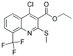 ETHYL 4-CHLORO-2-(METHYLTHIO)-8-(TRIFLUOROMETHYL)QUINOLINE-3-CARBOXYLATE Struktur