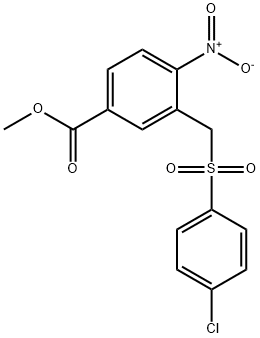 METHYL 3-([(4-CHLOROPHENYL)SULFONYL]METHYL)-4-NITROBENZENECARBOXYLATE Struktur