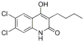 3-BUTYL-6,7-DICHLORO-4-HYDROXYQUINOLIN-2(1H)-ONE Struktur