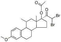 17-(2,2-DIBROMOACETYL)-3-METHOXY-11,13-DIMETHYL-7,8,9,11,12,13,14,15,16,17-DECAHYDRO-6H-CYCLOPENTA[A]PHENANTHREN-17-YL ACETATE Struktur