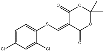 5-([(2,4-DICHLOROPHENYL)SULFANYL]METHYLENE)-2,2-DIMETHYL-1,3-DIOXANE-4,6-DIONE Struktur