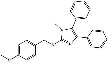 2-[(4-METHOXYBENZYL)SULFANYL]-1-METHYL-4,5-DIPHENYL-1H-IMIDAZOLE Struktur