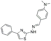 4-(DIMETHYLAMINO)BENZALDEHYDE (4-PHENYL-1,3-THIAZOL-2-YL)HYDRAZONE Struktur