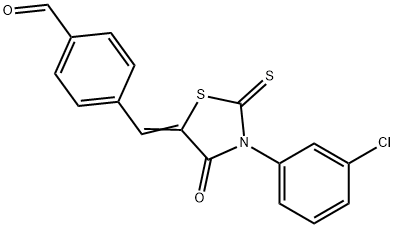 4-([3-(3-CHLOROPHENYL)-4-OXO-2-THIOXO-1,3-THIAZOLIDIN-5-YLIDENE]METHYL)BENZALDEHYDE Struktur