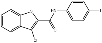 3-CHLORO-N-(4-IODOPHENYL)-1-BENZOTHIOPHENE-2-CARBOXAMIDE Struktur