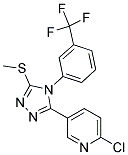 2-CHLORO-5-(5-(METHYLTHIO)-4-[3-(TRIFLUOROMETHYL)PHENYL]-4H-1,2,4-TRIAZOL-3-YL)PYRIDINE Struktur