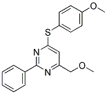 4-(METHOXYMETHYL)-6-[(4-METHOXYPHENYL)SULFANYL]-2-PHENYLPYRIMIDINE Struktur