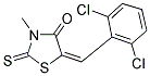 (5E)-5-(2,6-DICHLOROBENZYLIDENE)-3-METHYL-2-THIOXO-1,3-THIAZOLIDIN-4-ONE Struktur