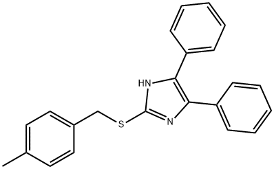 2-[(4-METHYLBENZYL)SULFANYL]-4,5-DIPHENYL-1H-IMIDAZOLE Struktur