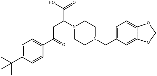 2-[4-(1,3-BENZODIOXOL-5-YL)PIPERAZINO]-4-[4-(TERT-BUTYL)PHENYL]-4-OXOBUTANOIC ACID Struktur