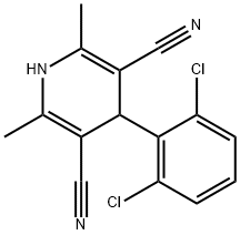 4-(2,6-DICHLOROPHENYL)-2,6-DIMETHYL-1,4-DIHYDRO-3,5-PYRIDINEDICARBONITRILE Struktur