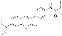 7-(ジエチルアミノ)-4-メチル-3-[4-(2-ヨードアセチルアミノ)フェニル]クマリン 化學構(gòu)造式
