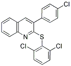 3-(4-CHLOROPHENYL)-2-QUINOLINYL 2,6-DICHLOROPHENYL SULFIDE Struktur