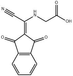 2-([CYANO(1,3-DIOXO-1,3-DIHYDRO-2H-INDEN-2-YLIDEN)METHYL]AMINO)ACETIC ACID Struktur