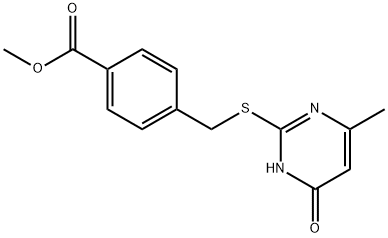 METHYL 4-([(4-HYDROXY-6-METHYLPYRIMIDIN-2-YL)THIO]METHYL)BENZOATE Struktur