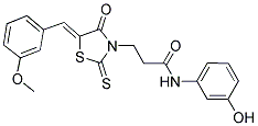 N-(3-HYDROXYPHENYL)-3-[(5Z)-5-(3-METHOXYBENZYLIDENE)-4-OXO-2-THIOXO-1,3-THIAZOLIDIN-3-YL]PROPANAMIDE Struktur