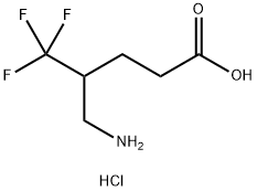 4-(AMINOMETHYL)-5,5,5-TRIFLUOROPENTANOIC ACID HYDROCHLORIDE Struktur