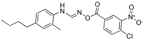 N-(4-BUTYL-2-METHYLPHENYL)-N'-[(4-CHLORO-3-NITROBENZOYL)OXY]IMINOFORMAMIDE Struktur