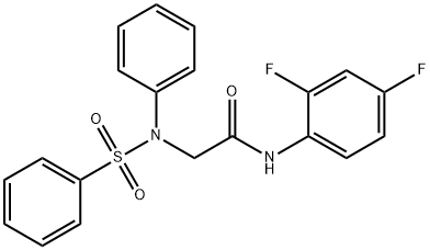 N-(2,4-DIFLUOROPHENYL)-2-[(PHENYLSULFONYL)ANILINO]ACETAMIDE Struktur