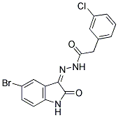 5-BROMO-3-(2-(3-CHLOROPHENYL)ACETYLHYDRAZIDYL)-2-OXOINDOLINE Struktur