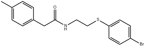 N-(2-[(4-BROMOPHENYL)SULFANYL]ETHYL)-2-(4-METHYLPHENYL)ACETAMIDE Struktur