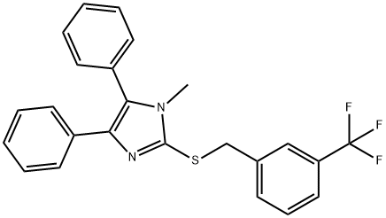 1-METHYL-4,5-DIPHENYL-1H-IMIDAZOL-2-YL 3-(TRIFLUOROMETHYL)BENZYL SULFIDE Struktur