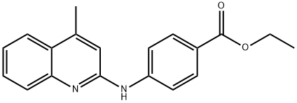 ETHYL 4-[(4-METHYL-2-QUINOLINYL)AMINO]BENZENECARBOXYLATE Struktur