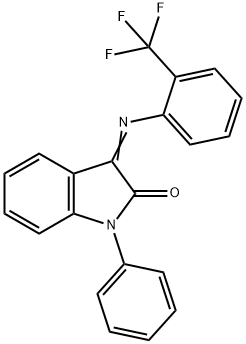 1-PHENYL-3-([2-(TRIFLUOROMETHYL)PHENYL]IMINO)-1,3-DIHYDRO-2H-INDOL-2-ONE Struktur