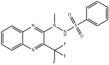 N'-METHYL-N'-[3-(TRIFLUOROMETHYL)-2-QUINOXALINYL]BENZENESULFONOHYDRAZIDE Struktur