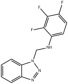 N-(1H-1,2,3-BENZOTRIAZOL-1-YLMETHYL)-2,3,4-TRIFLUOROANILINE Struktur