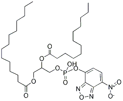 1-MYRISTOYL-2-[12-[(7-NITRO-2-1,3-BENZOXADIAZOL-4-YL)AMINO]DODECANOYL]-SN-GLYCERO-3-PHOSPHATE(MONOSODIUM SALT) Struktur