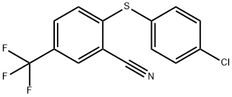 2-[(4-CHLOROPHENYL)SULFANYL]-5-(TRIFLUOROMETHYL)BENZENECARBONITRILE Struktur