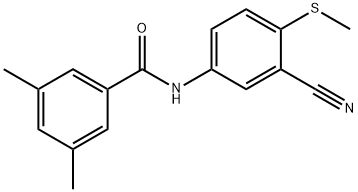 N-[3-CYANO-4-(METHYLSULFANYL)PHENYL]-3,5-DIMETHYLBENZENECARBOXAMIDE Struktur