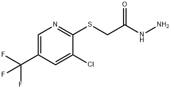 2-([3-CHLORO-5-(TRIFLUOROMETHYL)-2-PYRIDINYL]SULFANYL)ACETOHYDRAZIDE Struktur