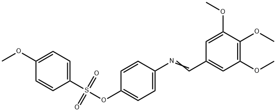 4-([(3,4,5-TRIMETHOXYPHENYL)METHYLENE]AMINO)PHENYL 4-METHOXYBENZENESULFONATE Struktur