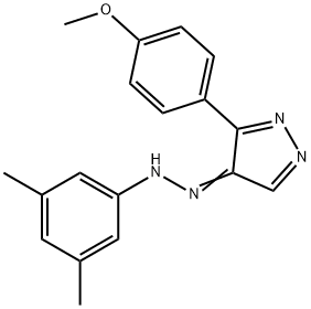 3-(4-METHOXYPHENYL)-4H-PYRAZOL-4-ONE N-(3,5-DIMETHYLPHENYL)HYDRAZONE Struktur