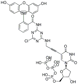 FLUORESCEIN CHLOROTRIAZINYL-4-DUTP Struktur