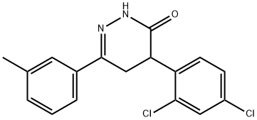 4-(2,4-DICHLOROPHENYL)-6-(3-METHYLPHENYL)-4,5-DIHYDRO-3(2H)-PYRIDAZINONE Struktur