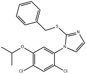 2-(BENZYLSULFANYL)-1-(2,4-DICHLORO-5-ISOPROPOXYPHENYL)-1H-IMIDAZOLE Struktur