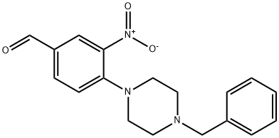 4-(4-BENZYLPIPERAZINO)-3-NITROBENZENECARBALDEHYDE Struktur