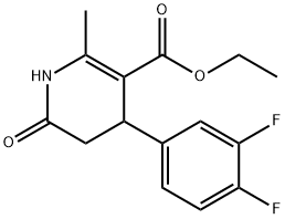 ETHYL 4-(3,4-DIFLUOROPHENYL)-2-METHYL-6-OXO-1,4,5,6-TETRAHYDRO-3-PYRIDINECARBOXYLATE Struktur