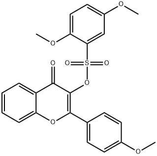 2-(4-METHOXYPHENYL)-4-OXO-4H-CHROMEN-3-YL 2,5-DIMETHOXYBENZENESULFONATE Struktur