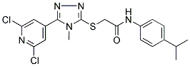 N1-(4-ISOPROPYLPHENYL)-2-([5-(2,6-DICHLORO-4-PYRIDYL)-4-METHYL-4H-1,2,4-TRIAZOL-3-YL]THIO)ACETAMIDE Struktur